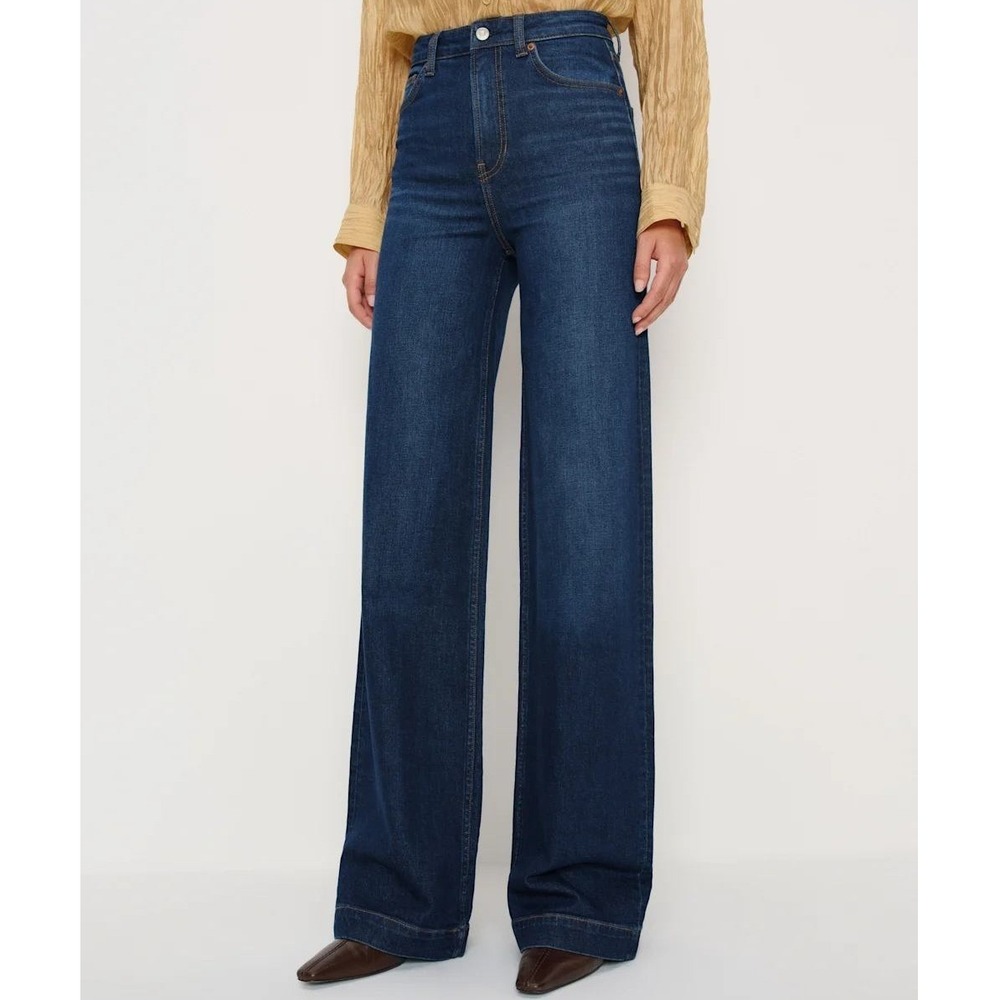 Reformation Bex Super Stretch High Rise Wide Leg Jeans Wheeler Size 26